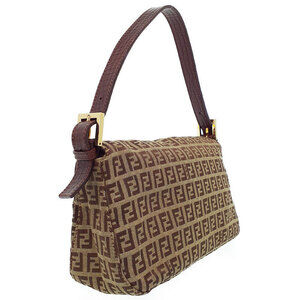 Fendi Brown Leather Bag Handbag Shoulder Zucchino